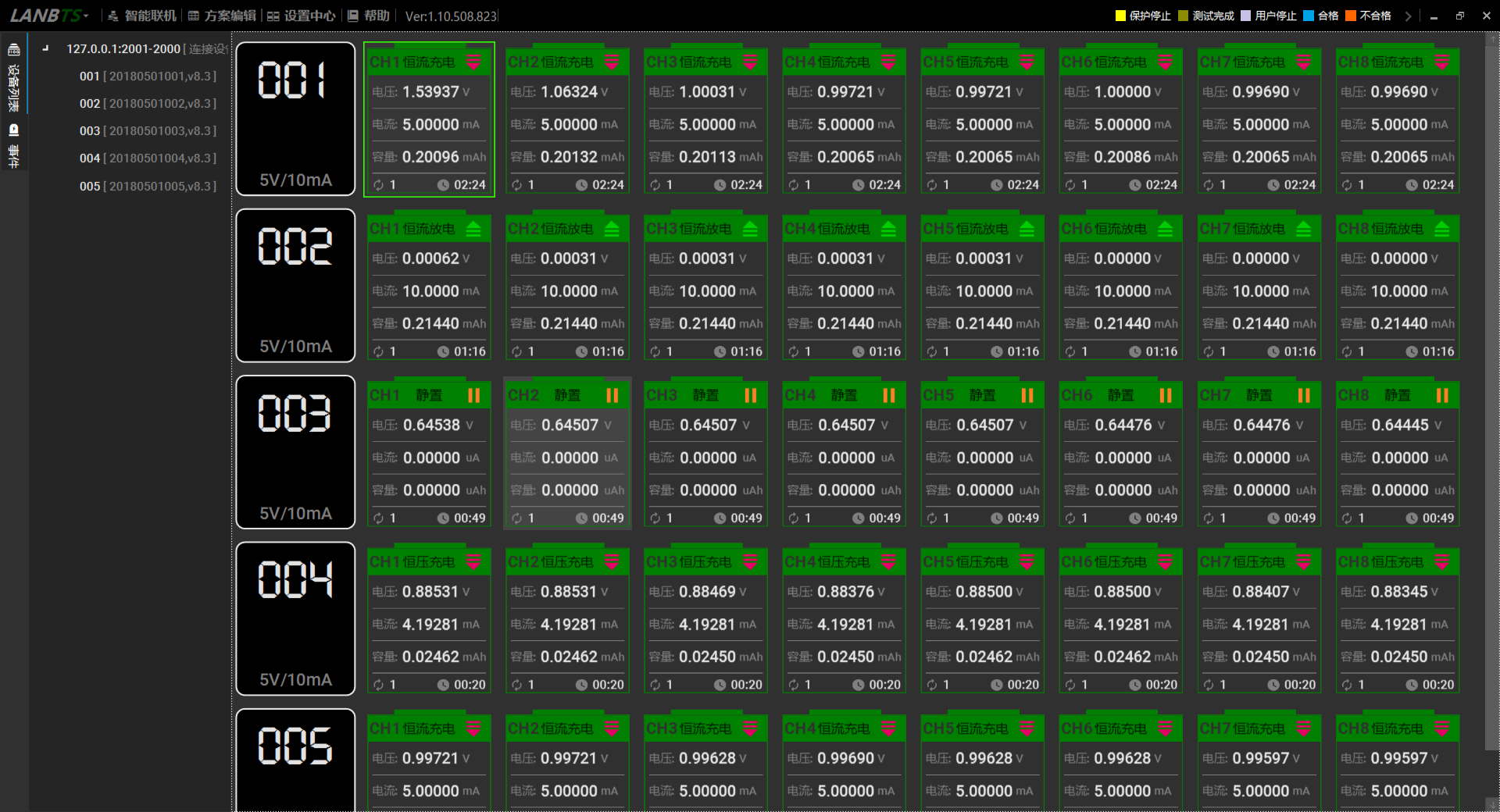 LANBTS電池測試系統控制界面.png LANBTS電池測試系統控制界面.png